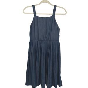 5/$25 Trixxi Girl Big Girl's Chambray Sleeveless Dress Shimmer Blue Large NEW